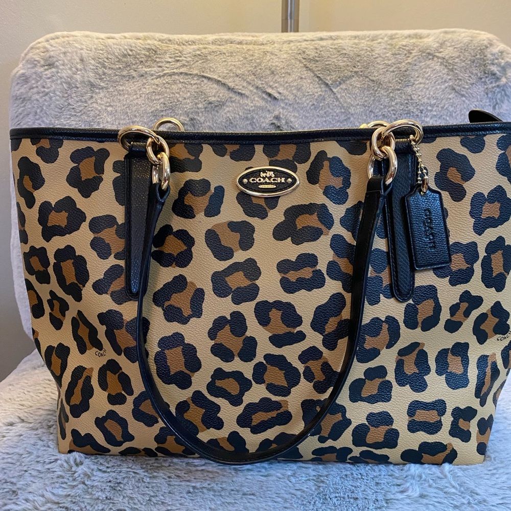Coach Leopard Print Tote Bag